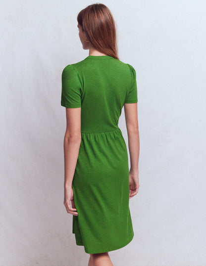 Naomi Short Jersey Dress-Promenade Green-3