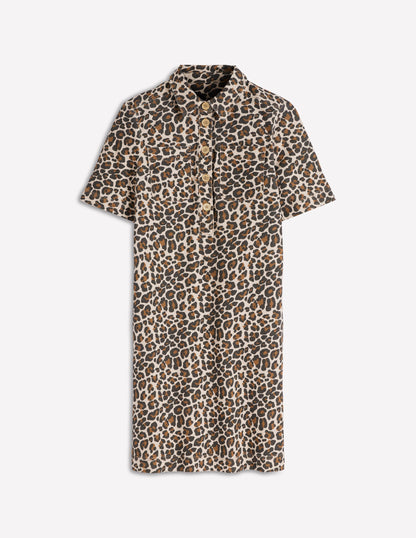 Zia Pocket Shift Dress-Almond Milk, Cheetah Pop-5
