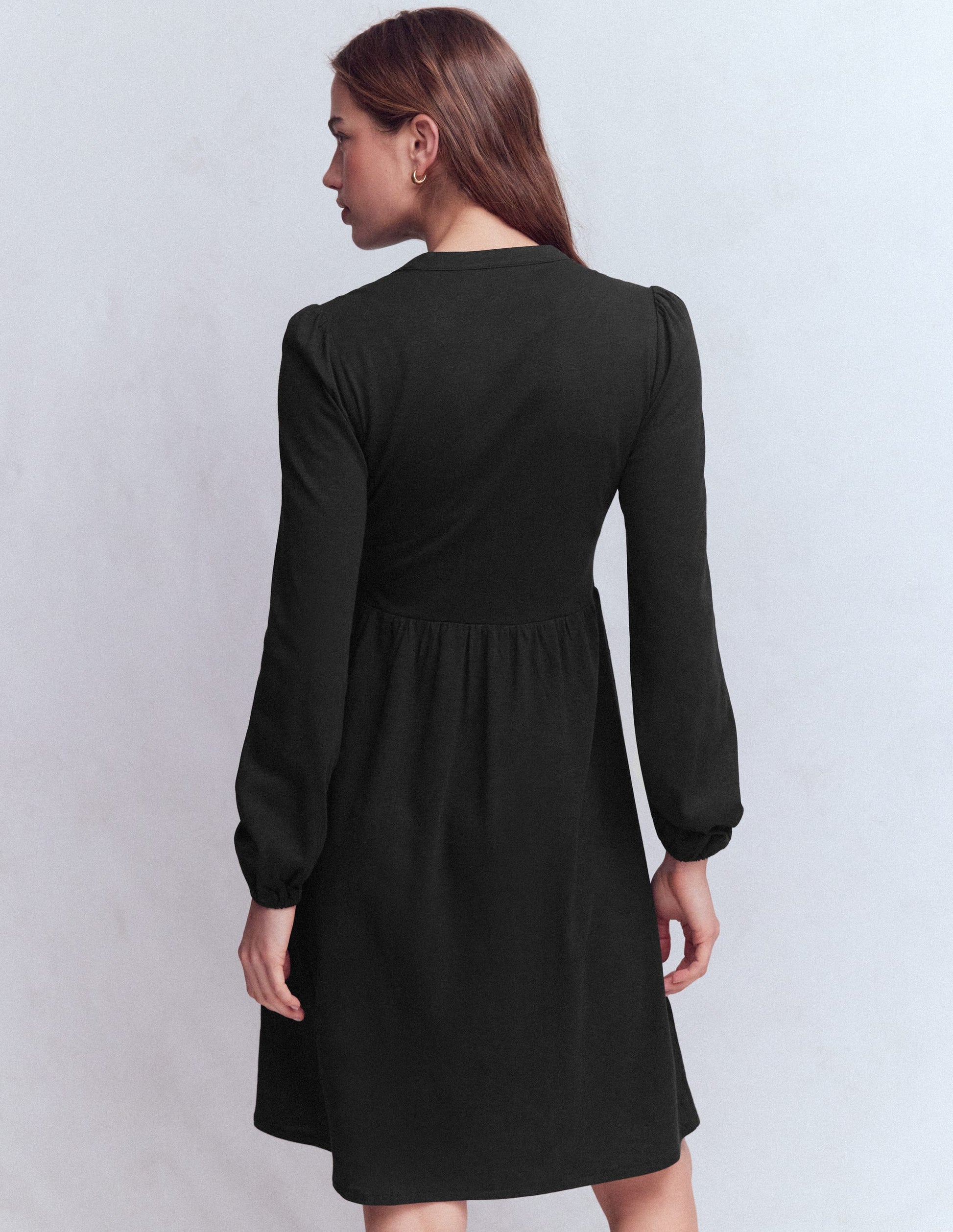 Amy Short Jersey Dress-Black-3