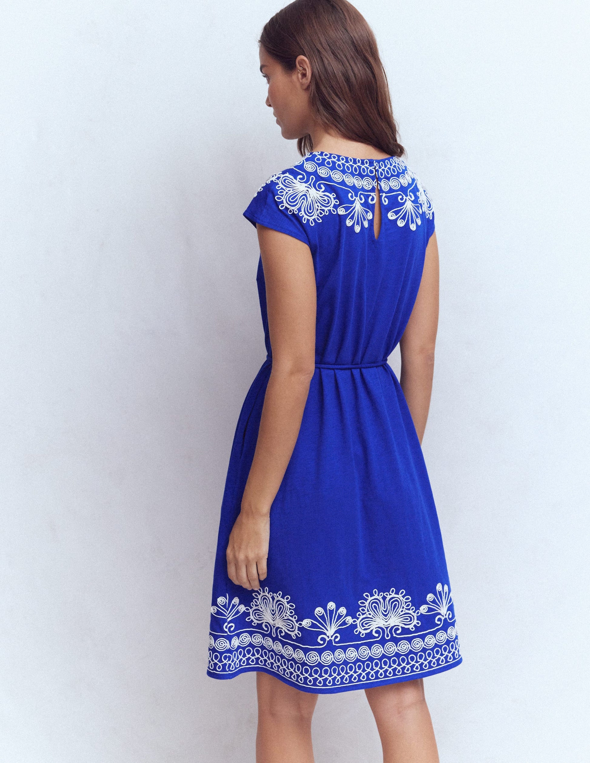 Jersey Cutwork Short Dress-Surf the Web-4
