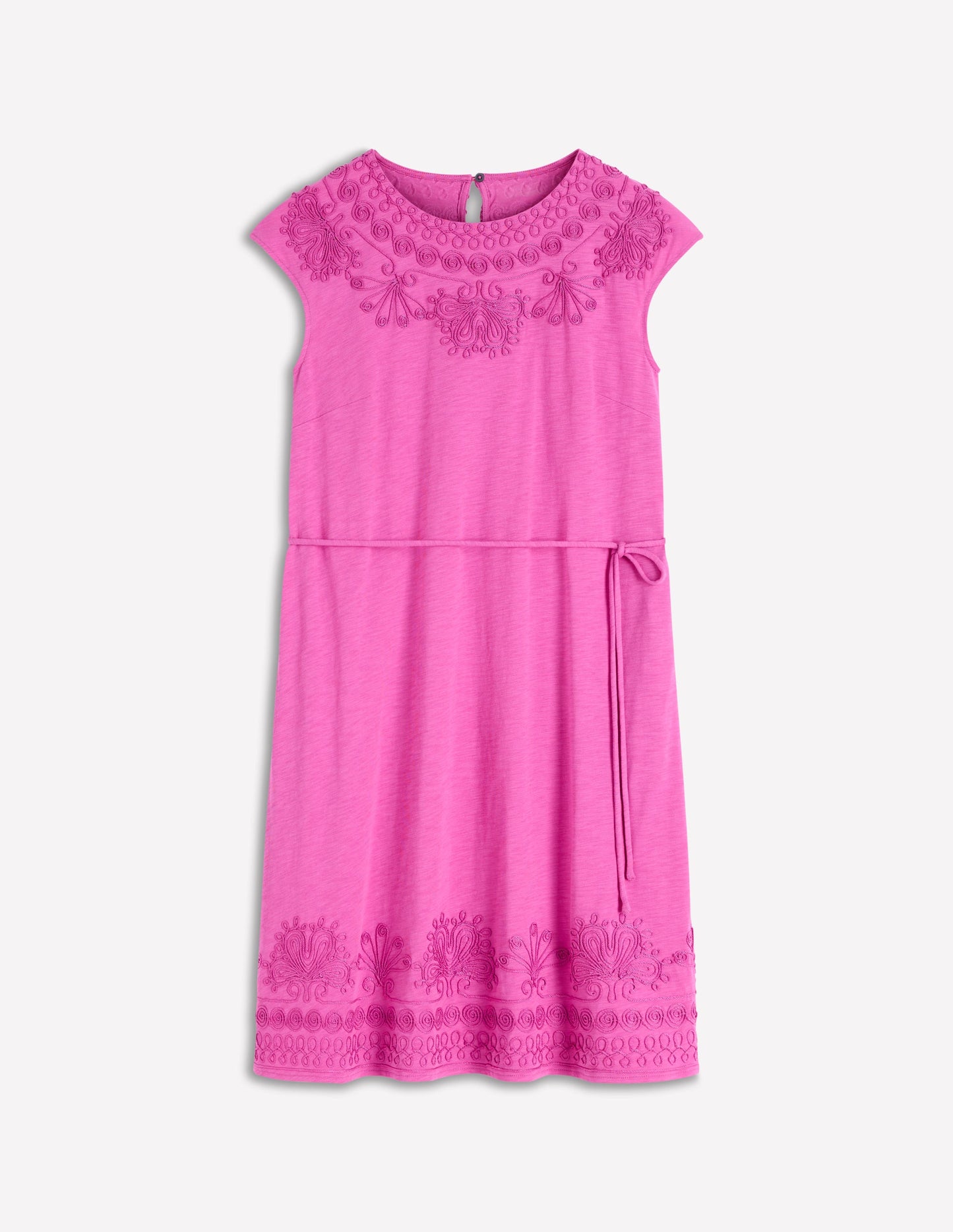 Jersey Cutwork Short Dress-Passion Flower