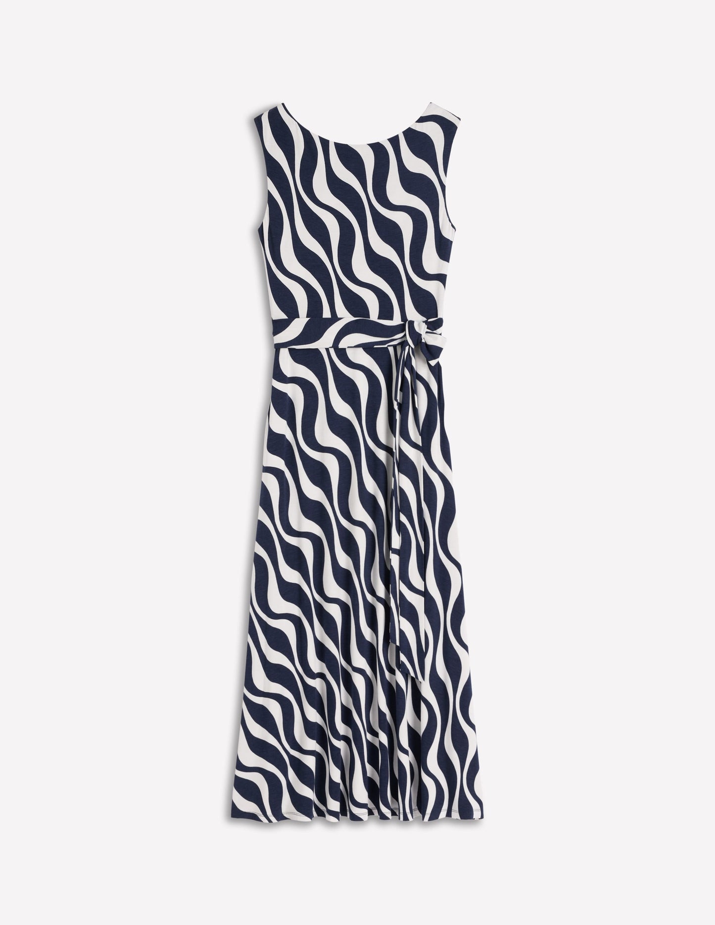 Tamsin Jersey Midi Dress-French Navy, Rhythmic Wave