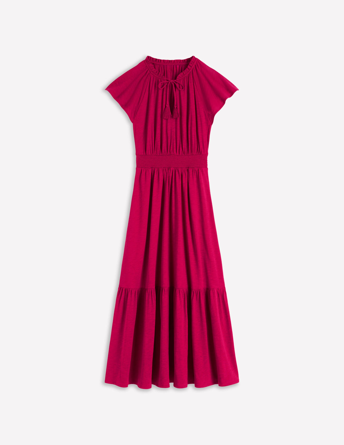 Tala Tiered Jersey Maxi Dress-Pomegranate - Image 5