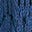 Henley Frill Knitted Dress-Denim Blue