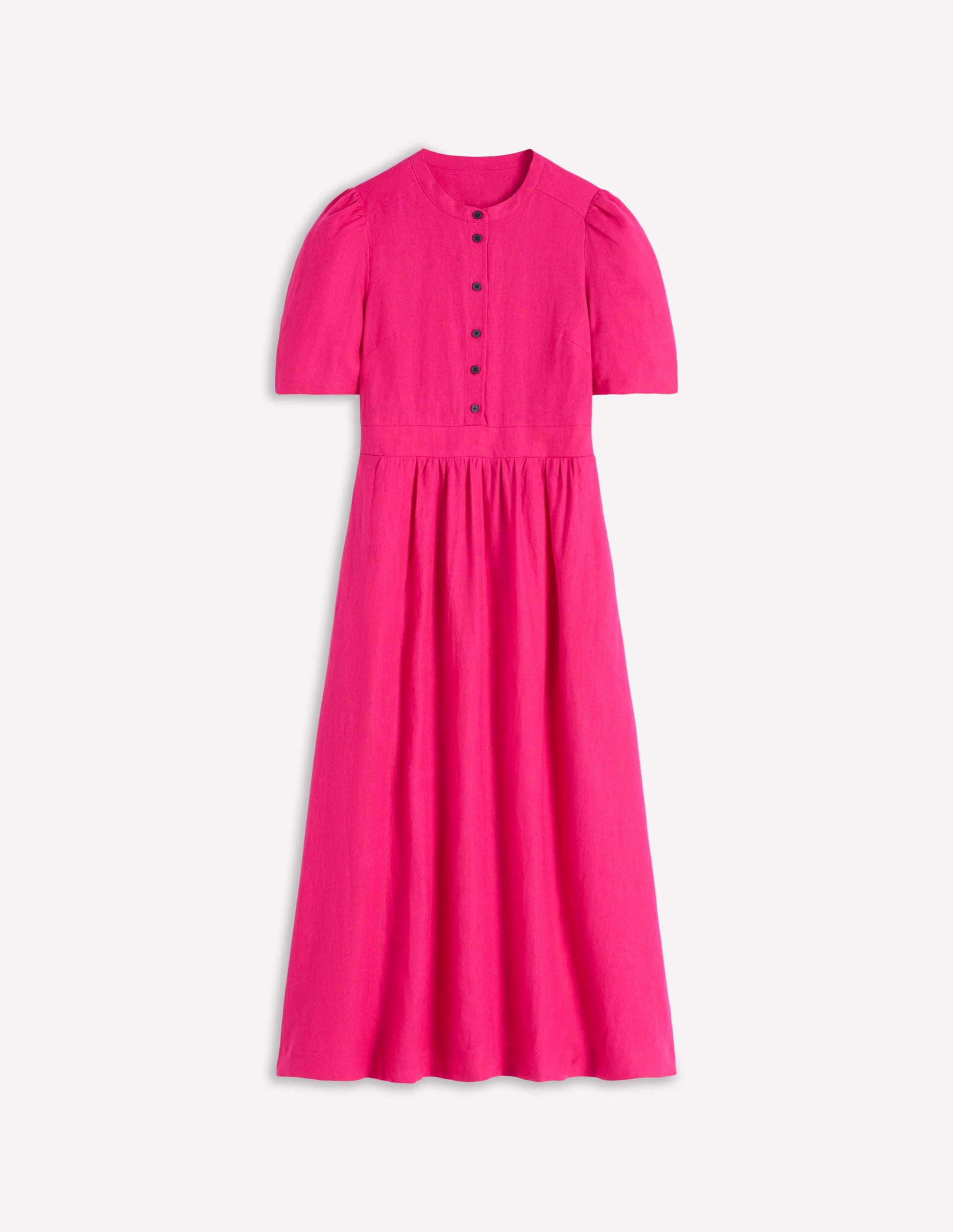 Ivy Linen Midi Dress-Pink Peony-5
