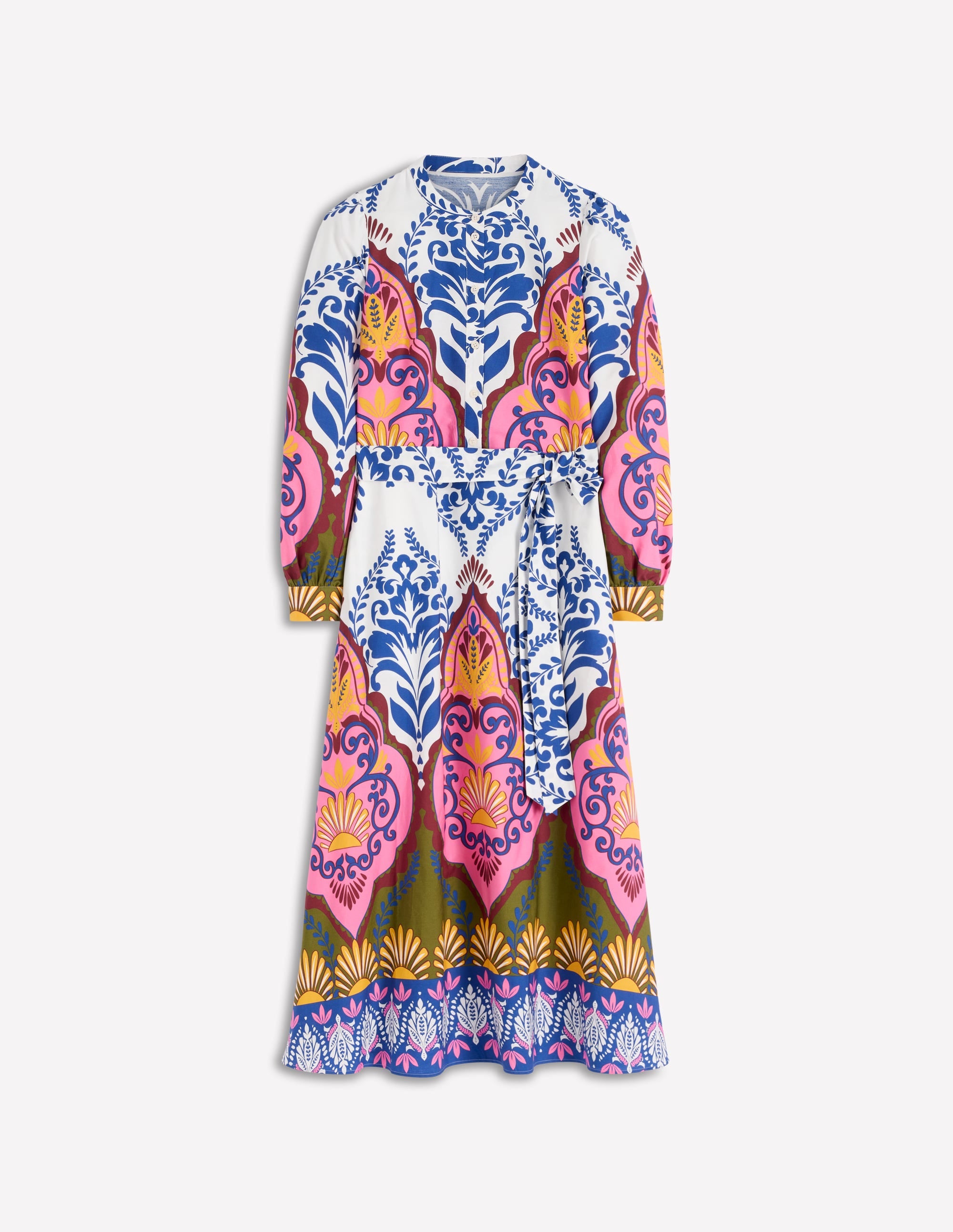 Ava Cotton Midi Dress-Multi, Ornamental Garden - Image 7