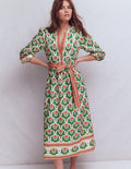 Cary Cotton Midi Dress-Multi, Ornamental Stamp