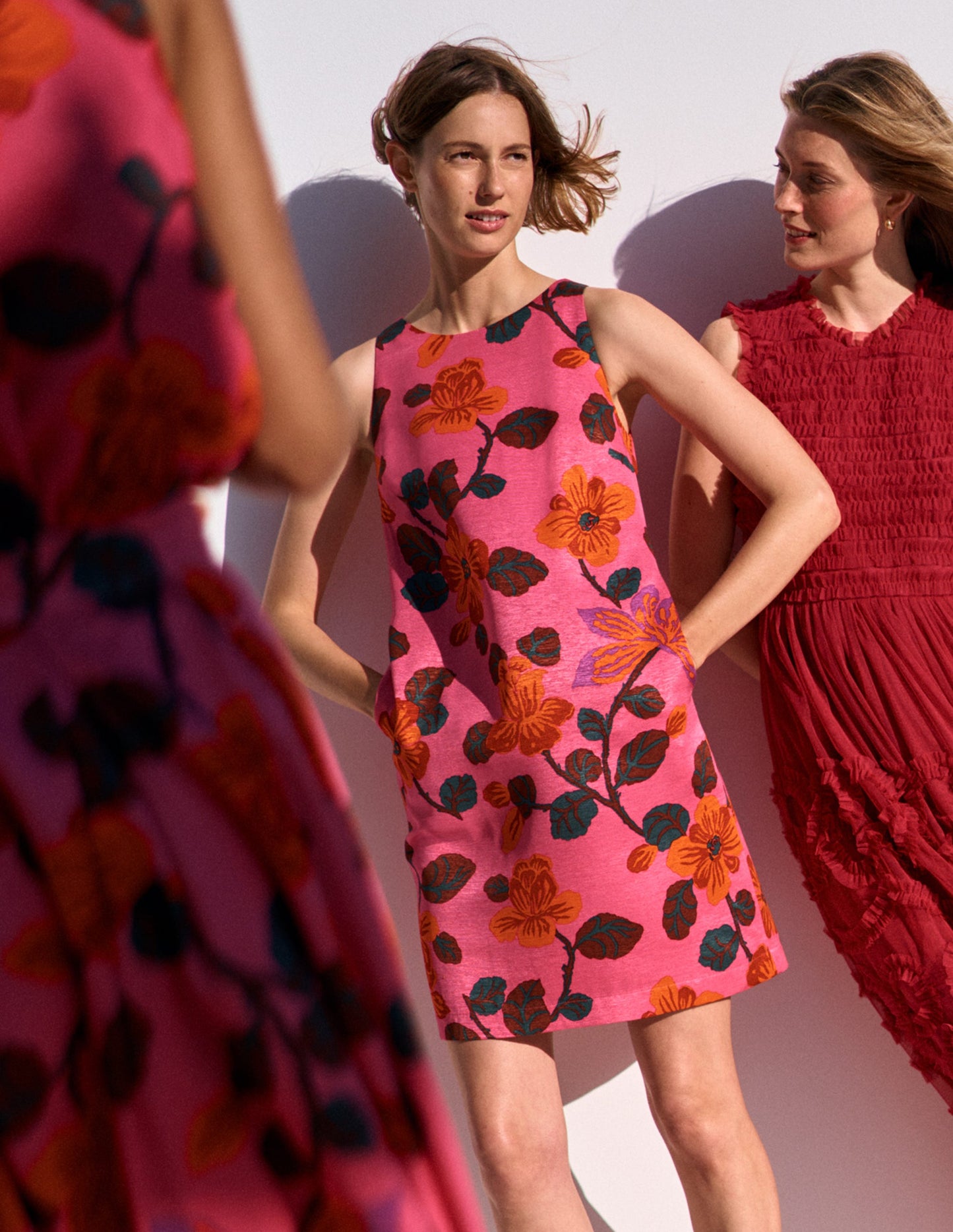 Classic Shift Dress-Pink Elaborate Blossom