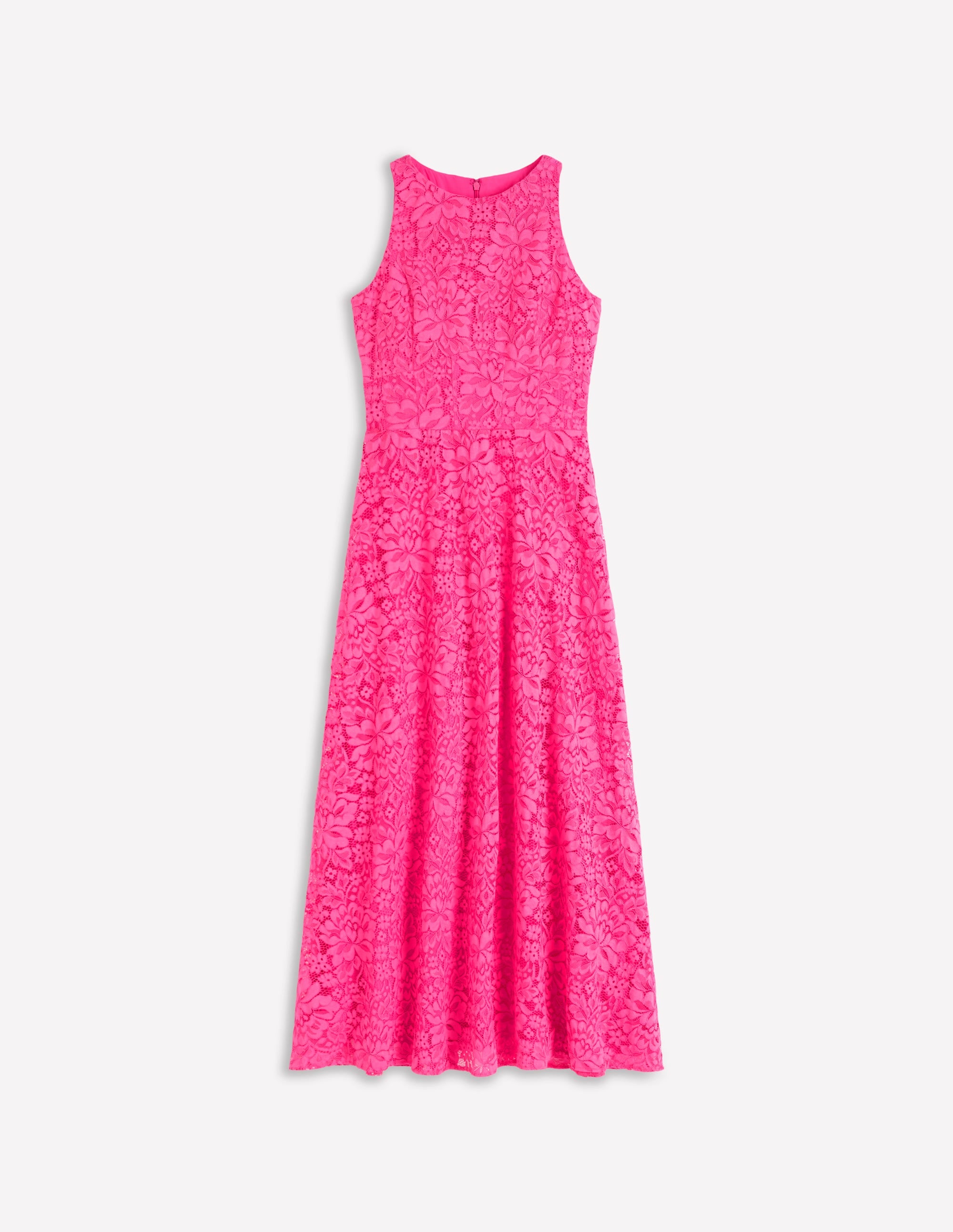 Silvia Boned Bodice Maxi Dress-Pink Punch Lace - Image 6