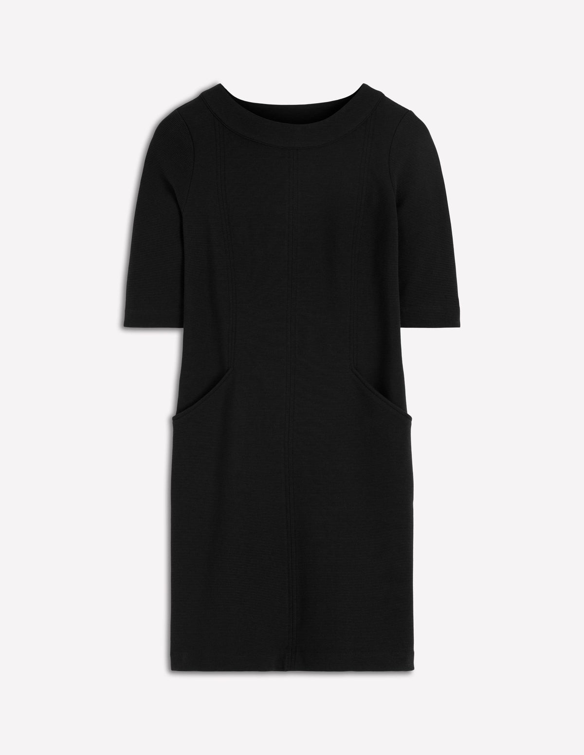Nessa Ottoman Shift Dress-Black - Image 4