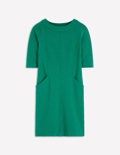 Nessa Ottoman Shift Dress-Jewel Green-5
