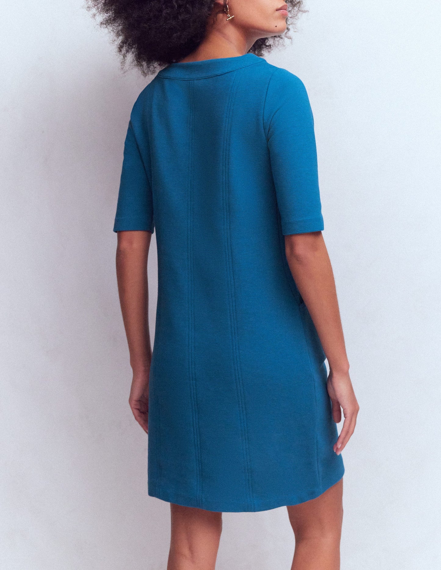 Nessa Ottoman Shift Dress-Tourmaline Blue