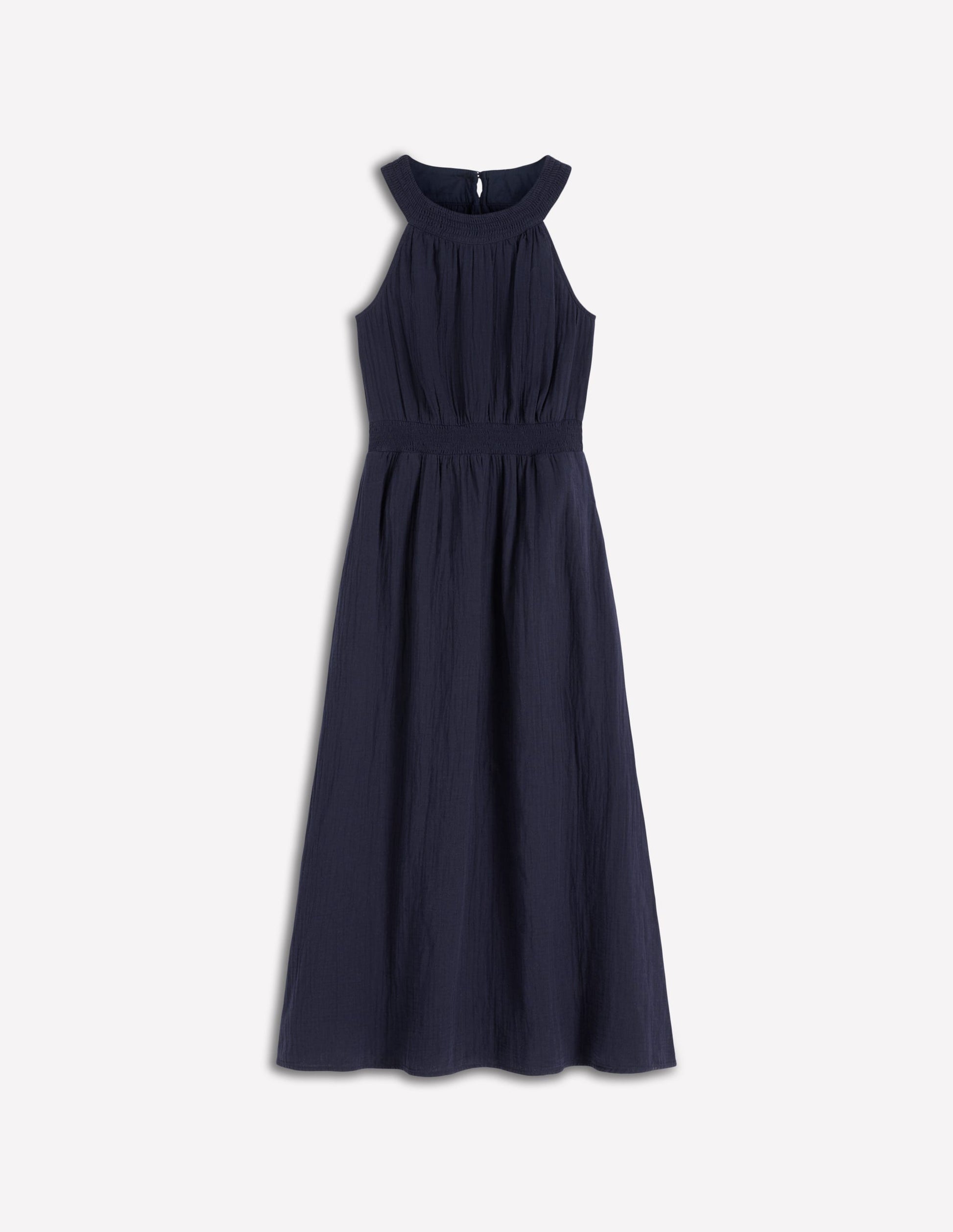 Daphne Double Cloth Dress-NAVY-5