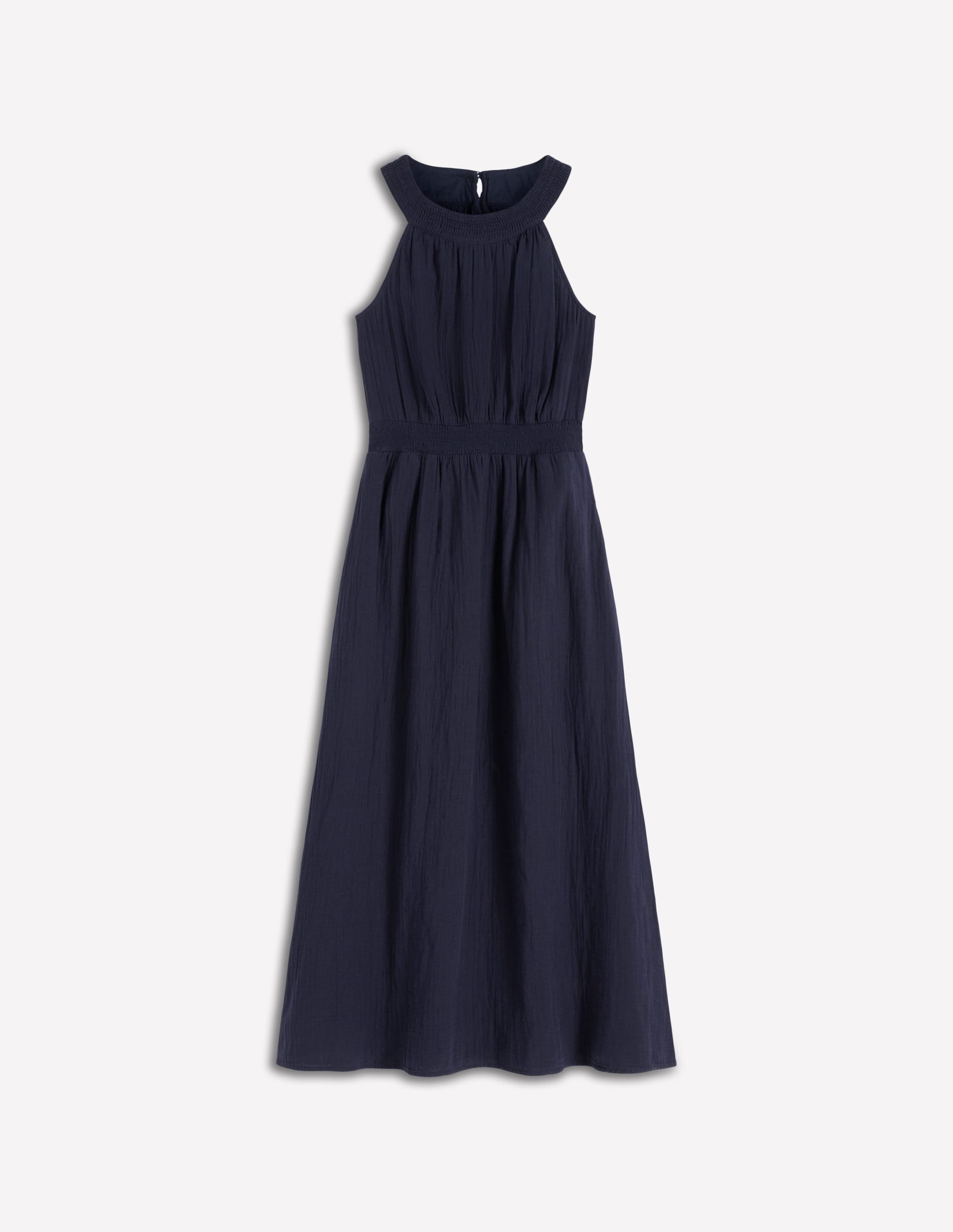 Daphne Double Cloth Dress-NAVY - Image 5