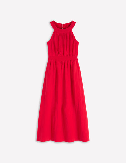 Daphne Double Cloth Dress-Merida Red-5