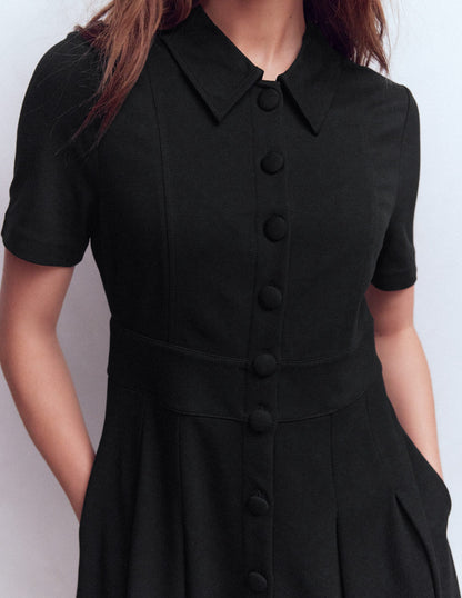 Bridget Ponte Short Dress-Black-2