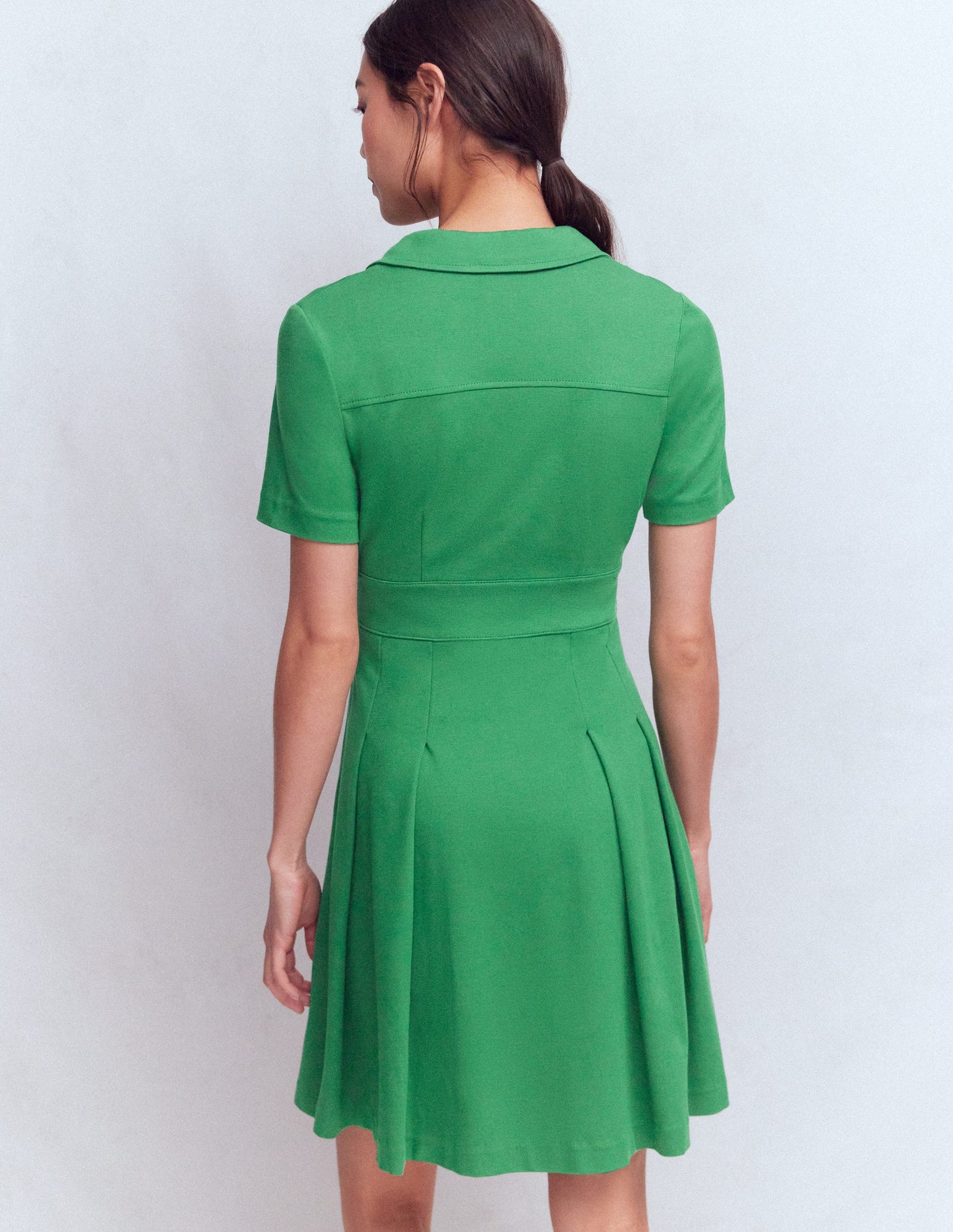 Bridget Ponte Short Dress-Fresh Green