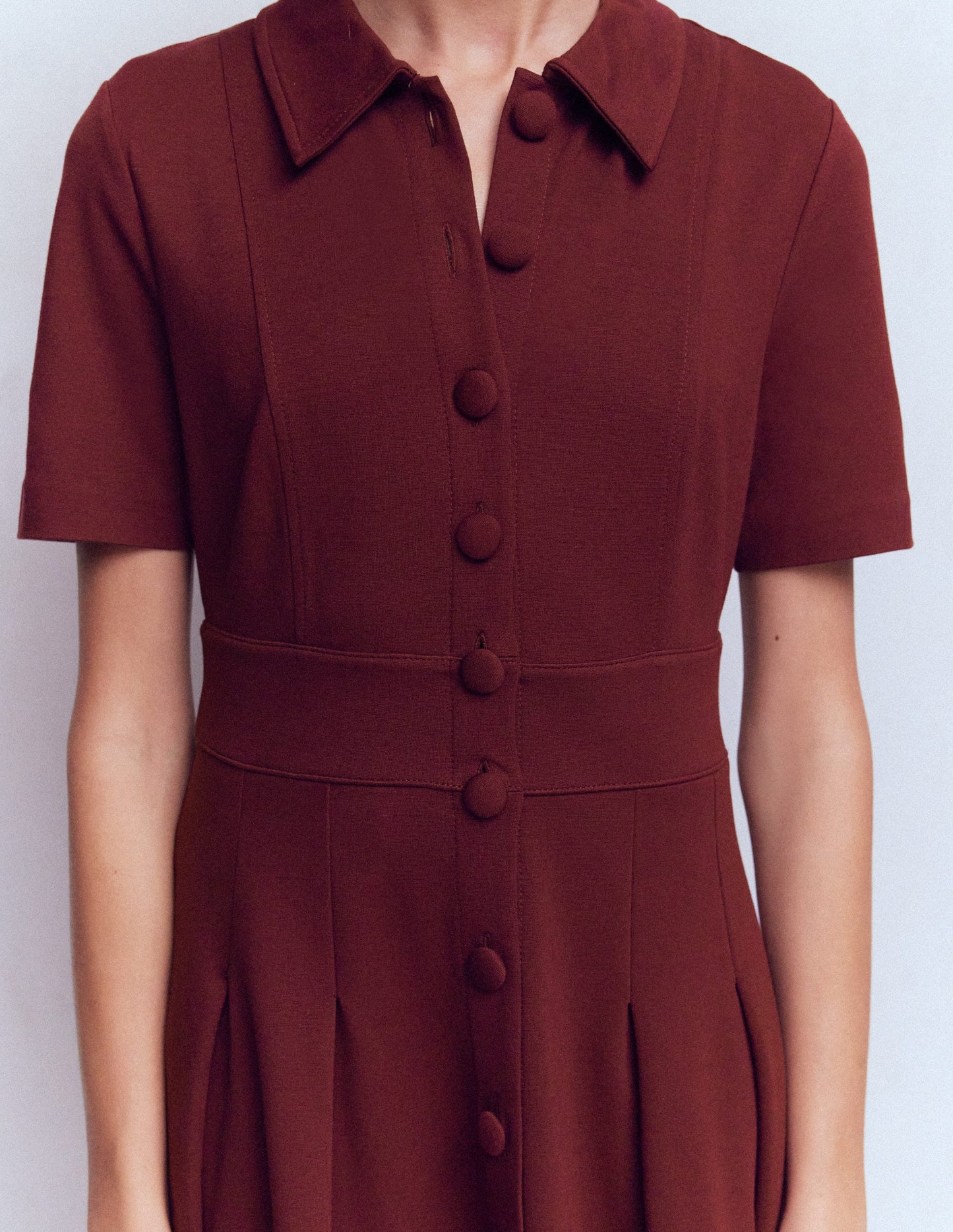 Bridget Ponte Short Dress-Deep Wisteria