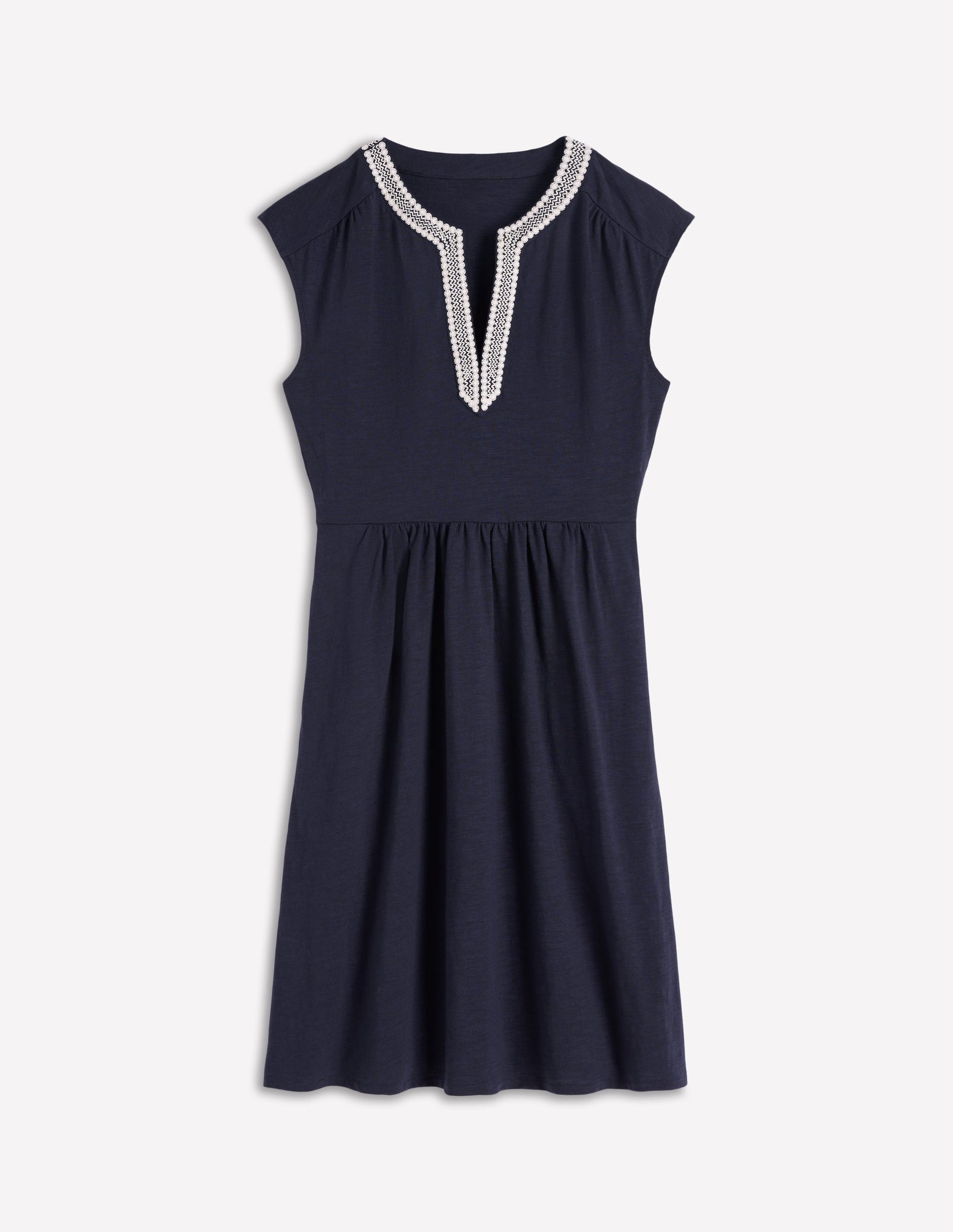 May Jersey Short Dress-Navy-5