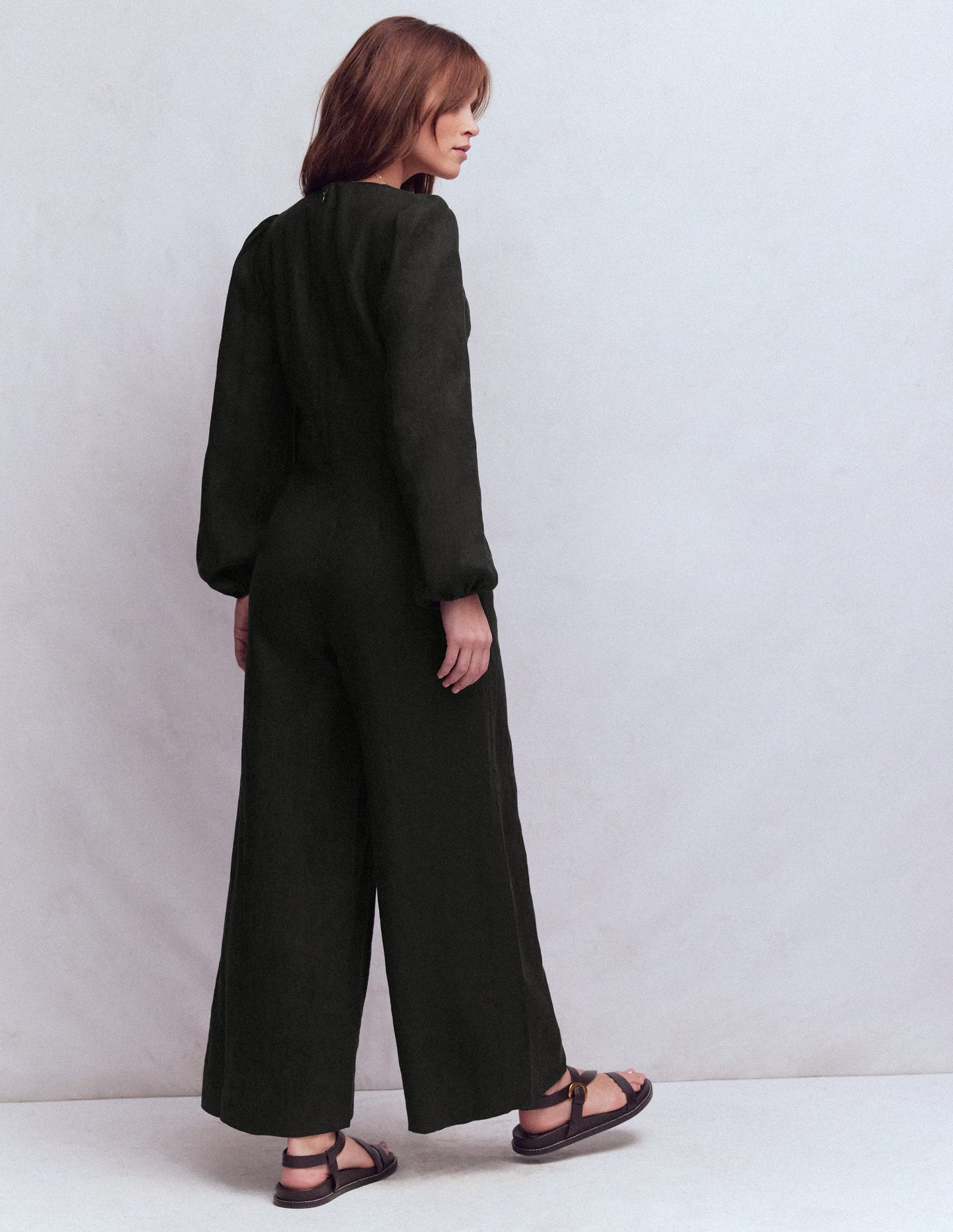 Lola Linen Jumpsuit-Black