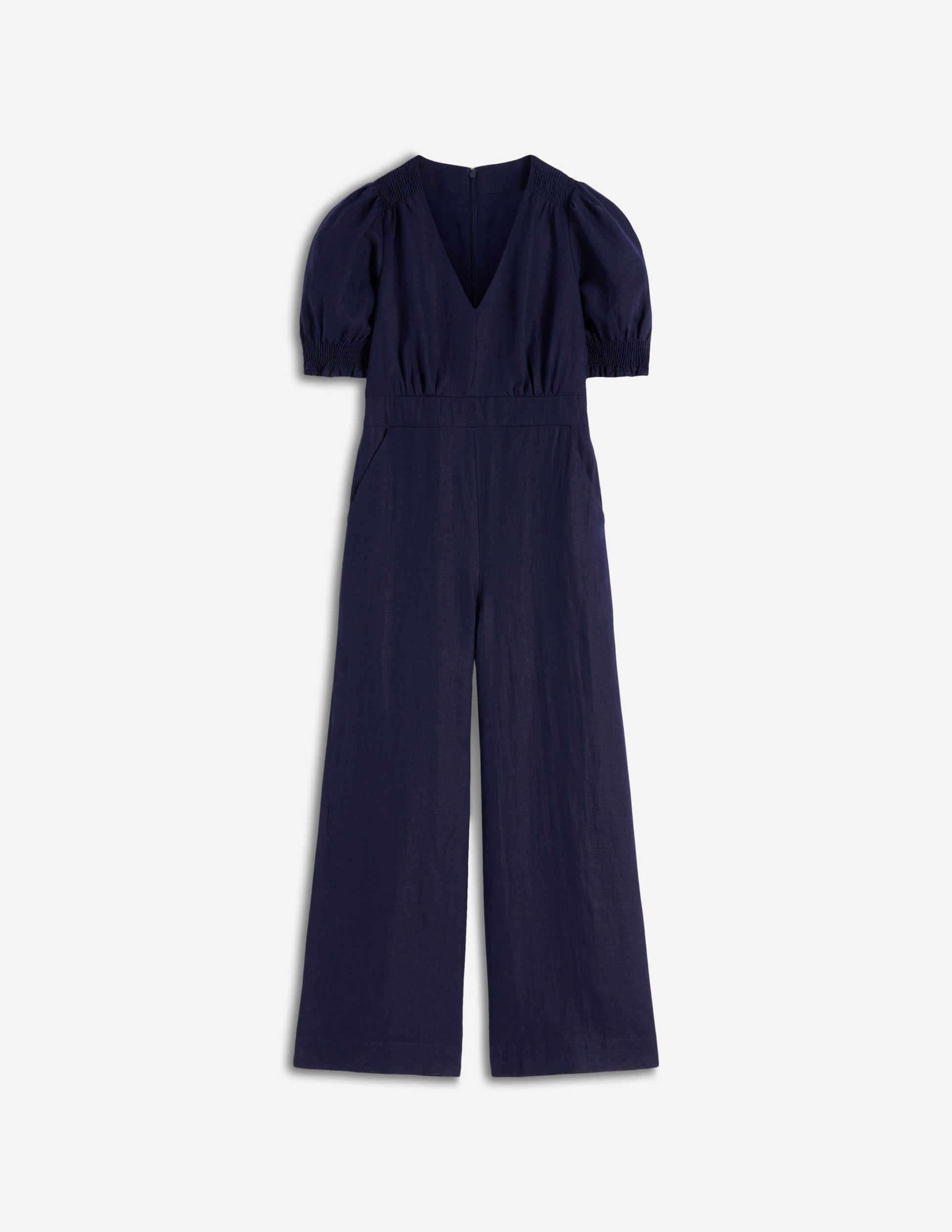 Anna Linen Jumpsuit-Navy-5