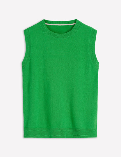 Eva Cashmere Tank-Sapling Green-6
