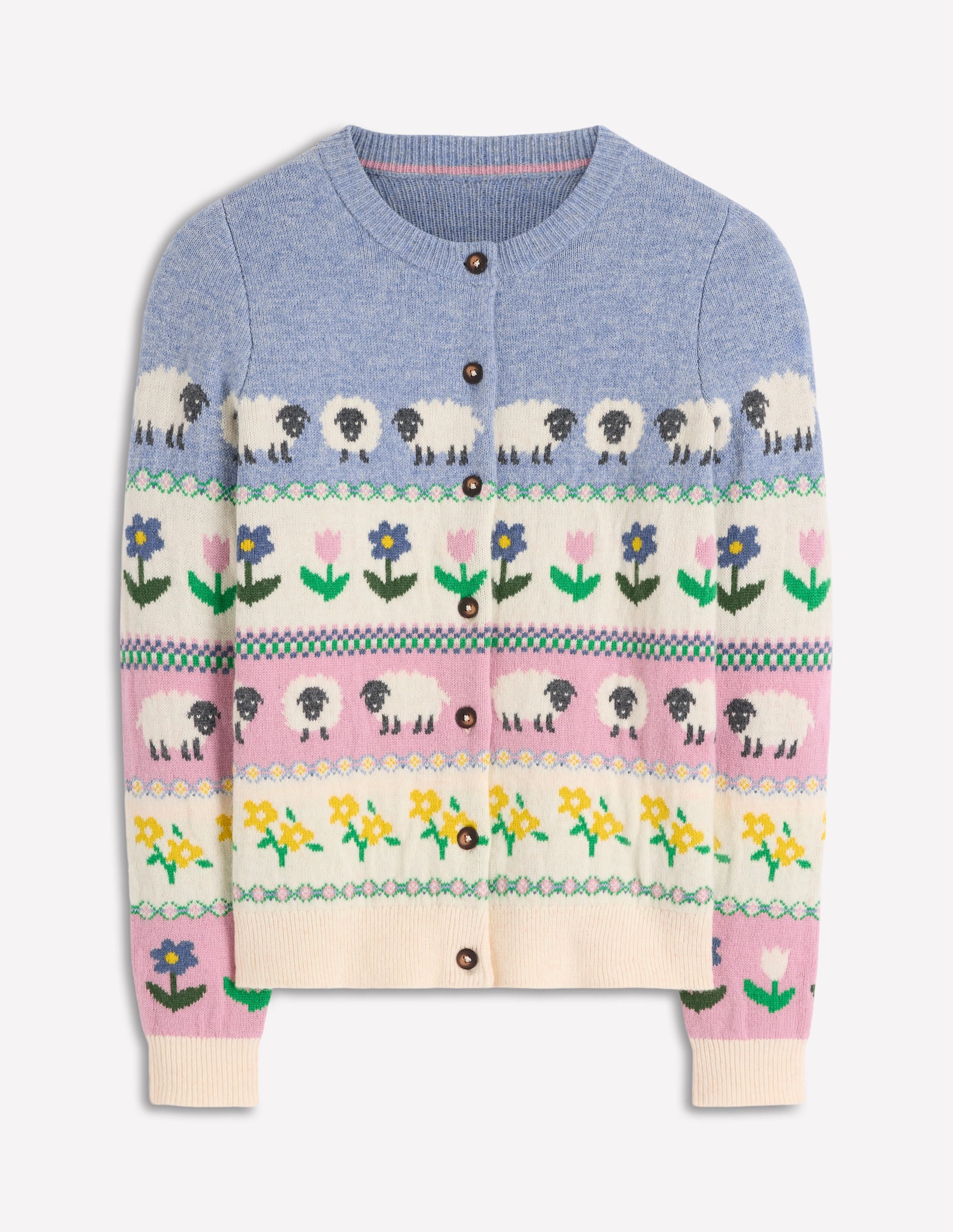 Edie Fair Isle Cardigan-Easter Farm - Image 5