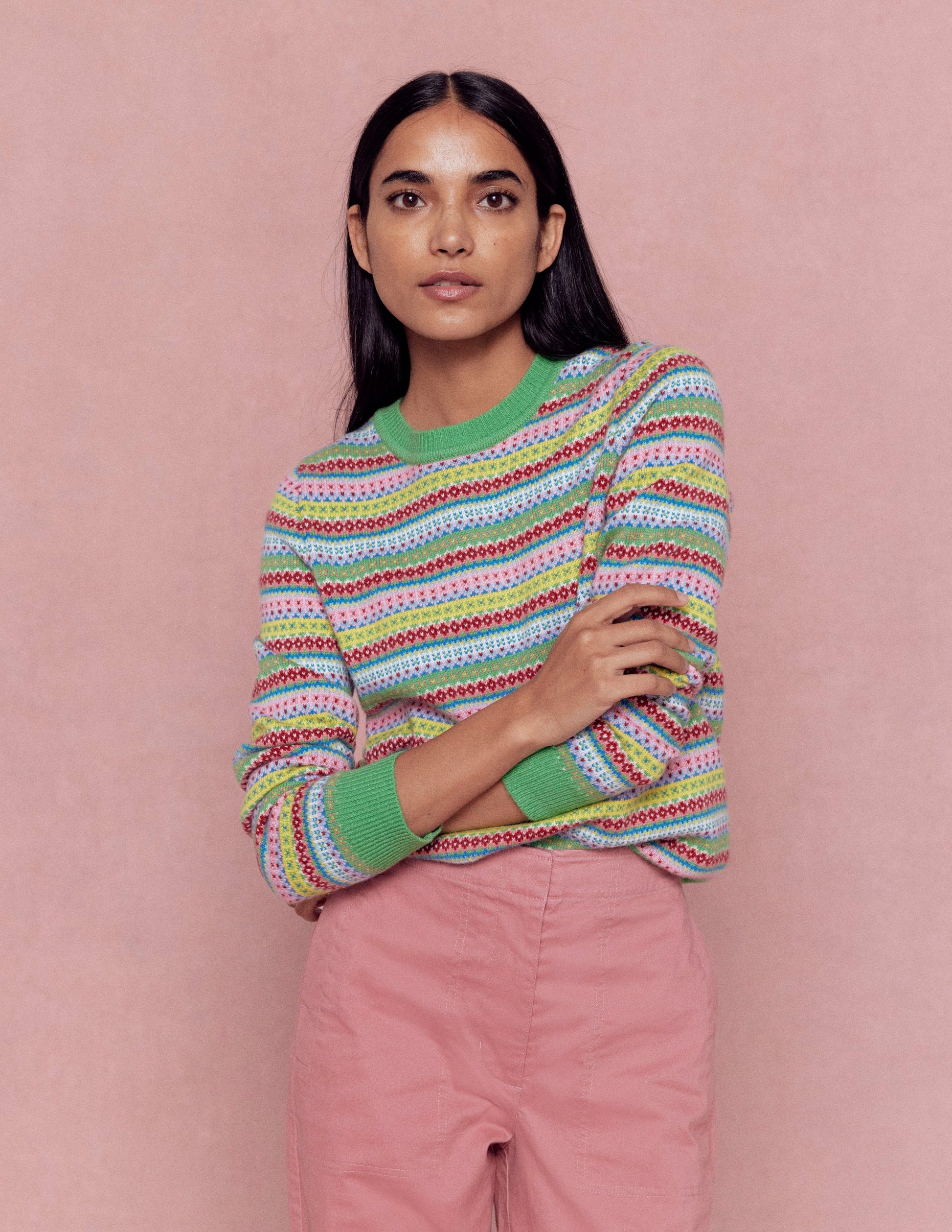 Edie Fair Isle Jumper-Multi, Heritage Geo-1