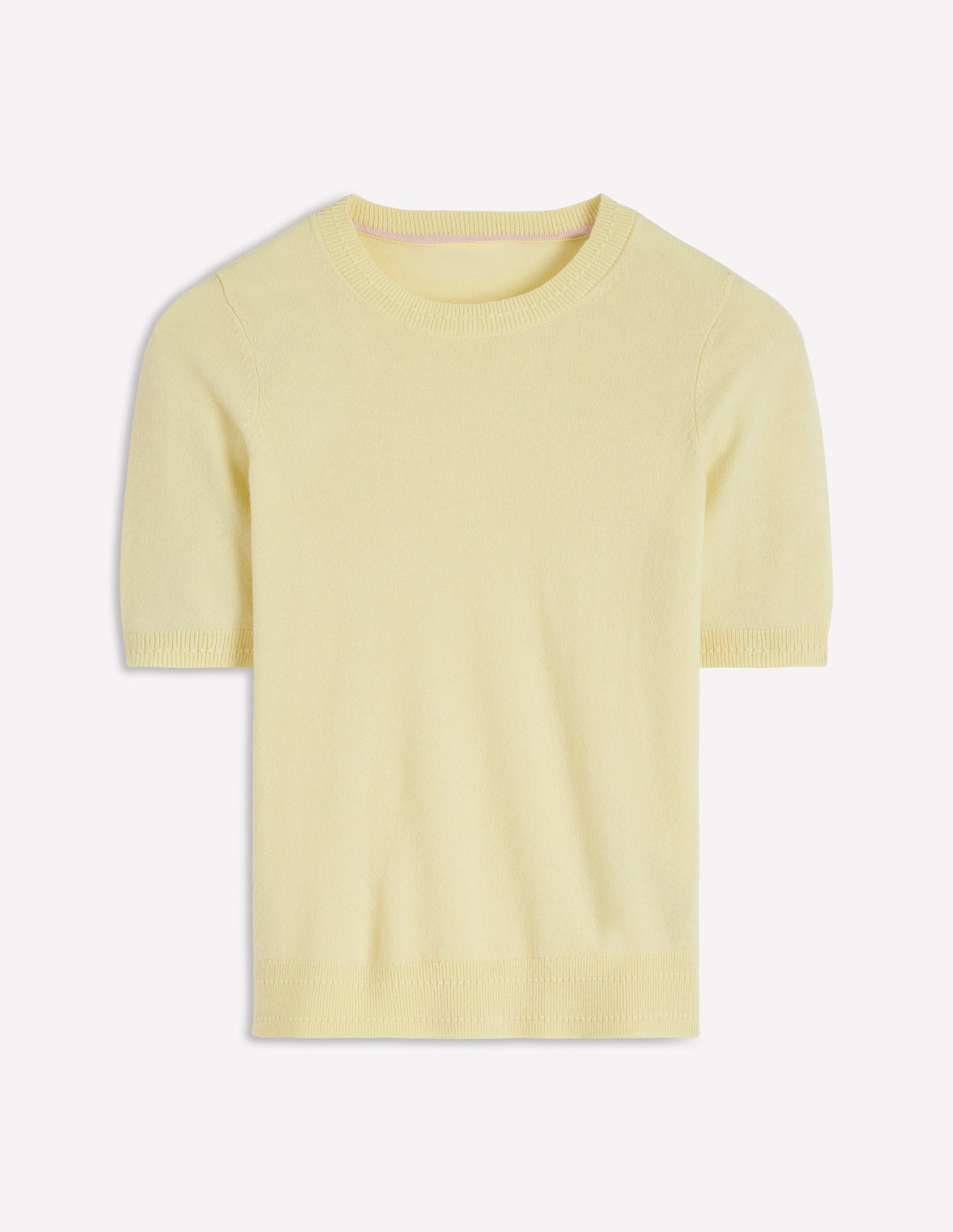 Eva Cashmere T-Shirt-Sandstone Yellow-6