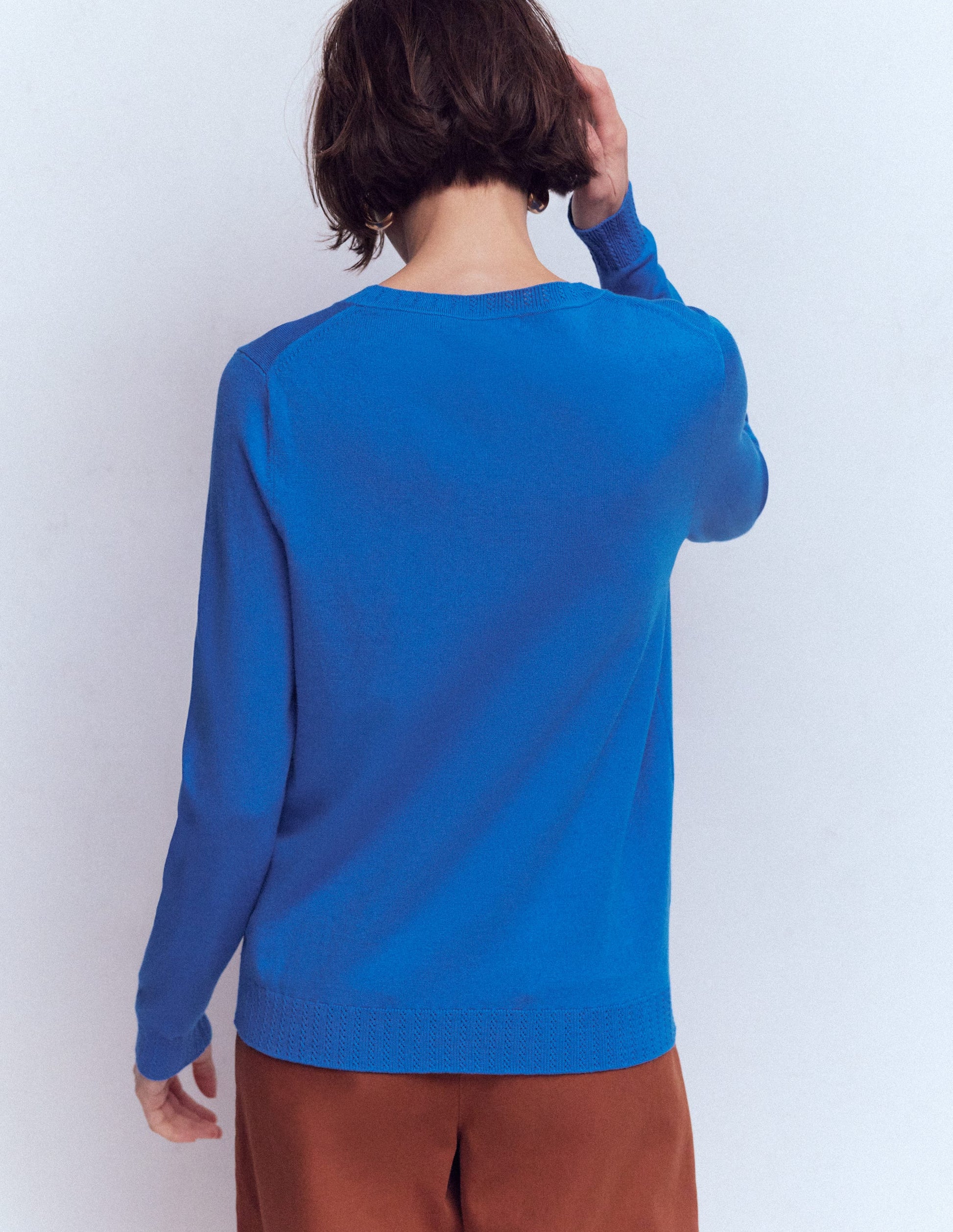 Emilia Cotton Crew Jumper-Kingfisher Blue-3