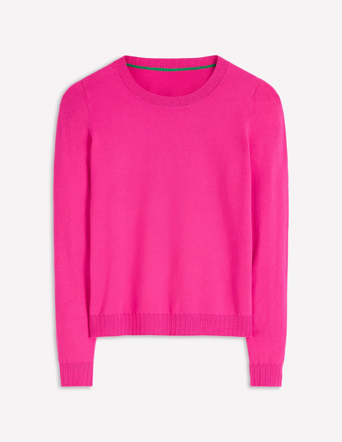 Emilia Cotton Crew Jumper-Pink Peony