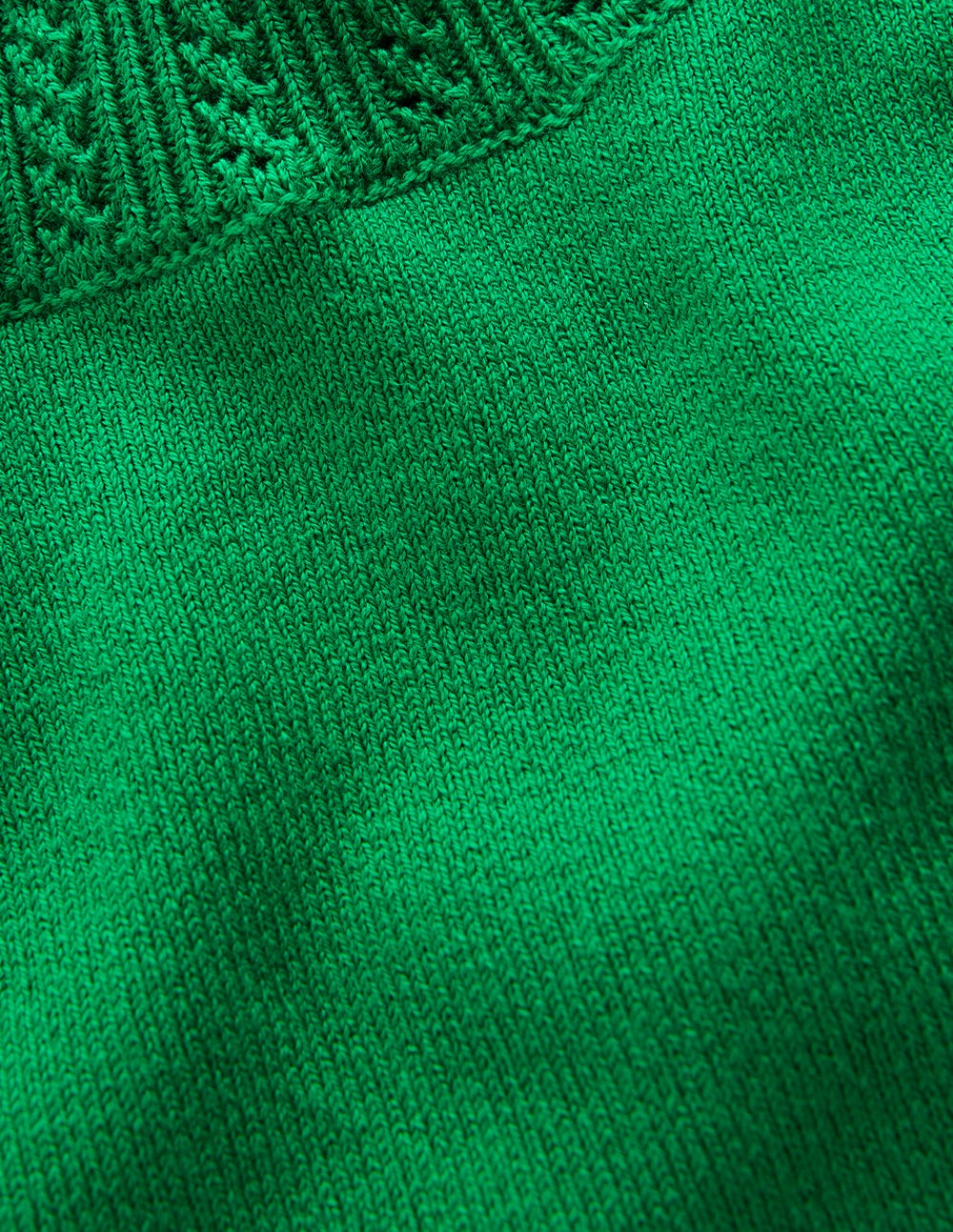 Emilia Cotton Crew Jumper-Rich Emerald - Image 6