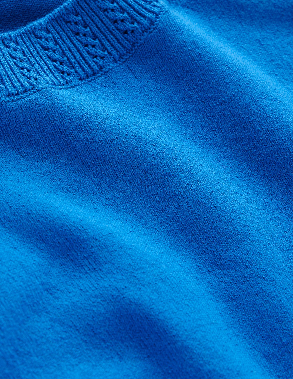 Emilia Cotton Crew Neck Tank-Kingfisher Blue