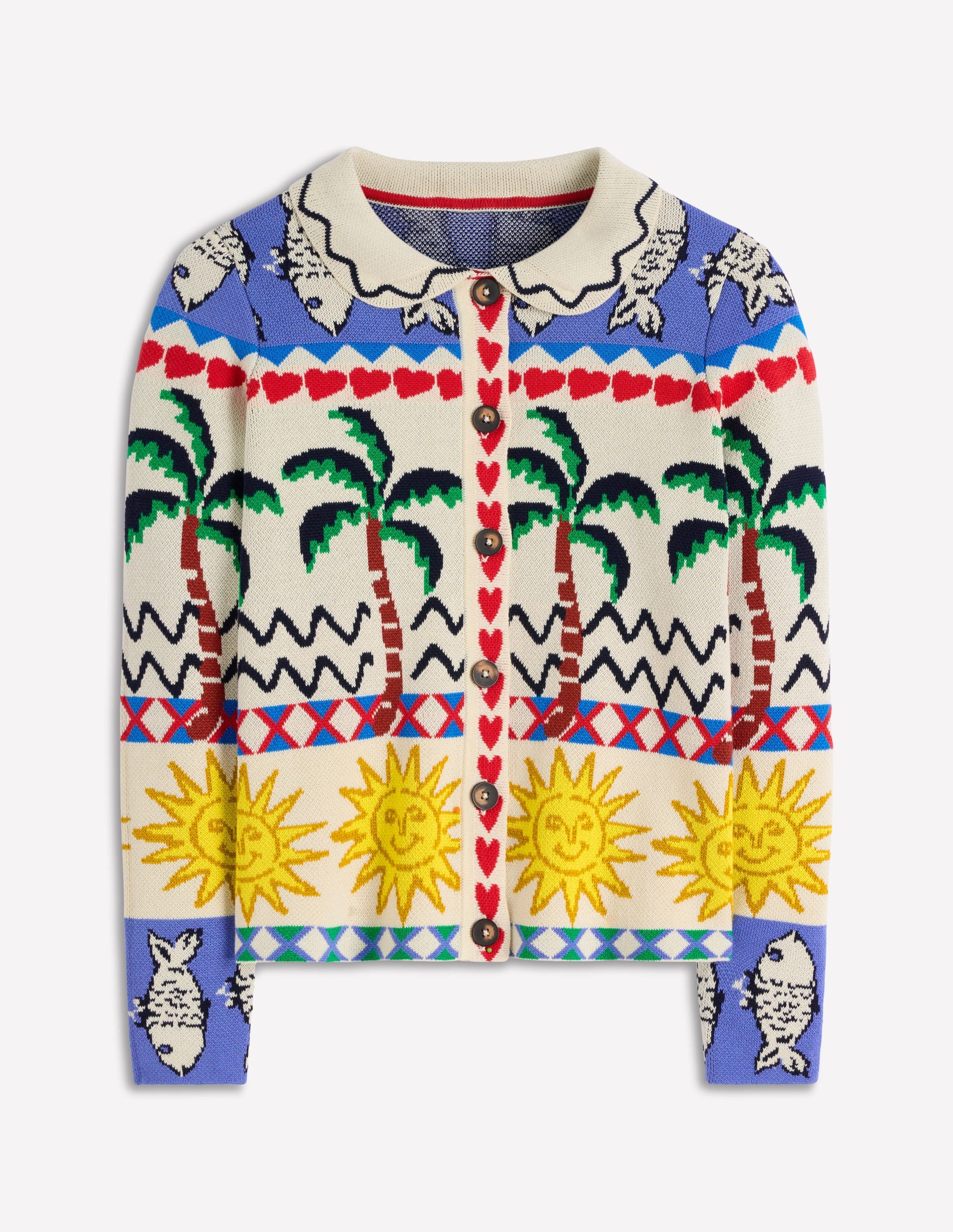 Jacquard Knitted Shacket-Warm Ivory, Novelty-5