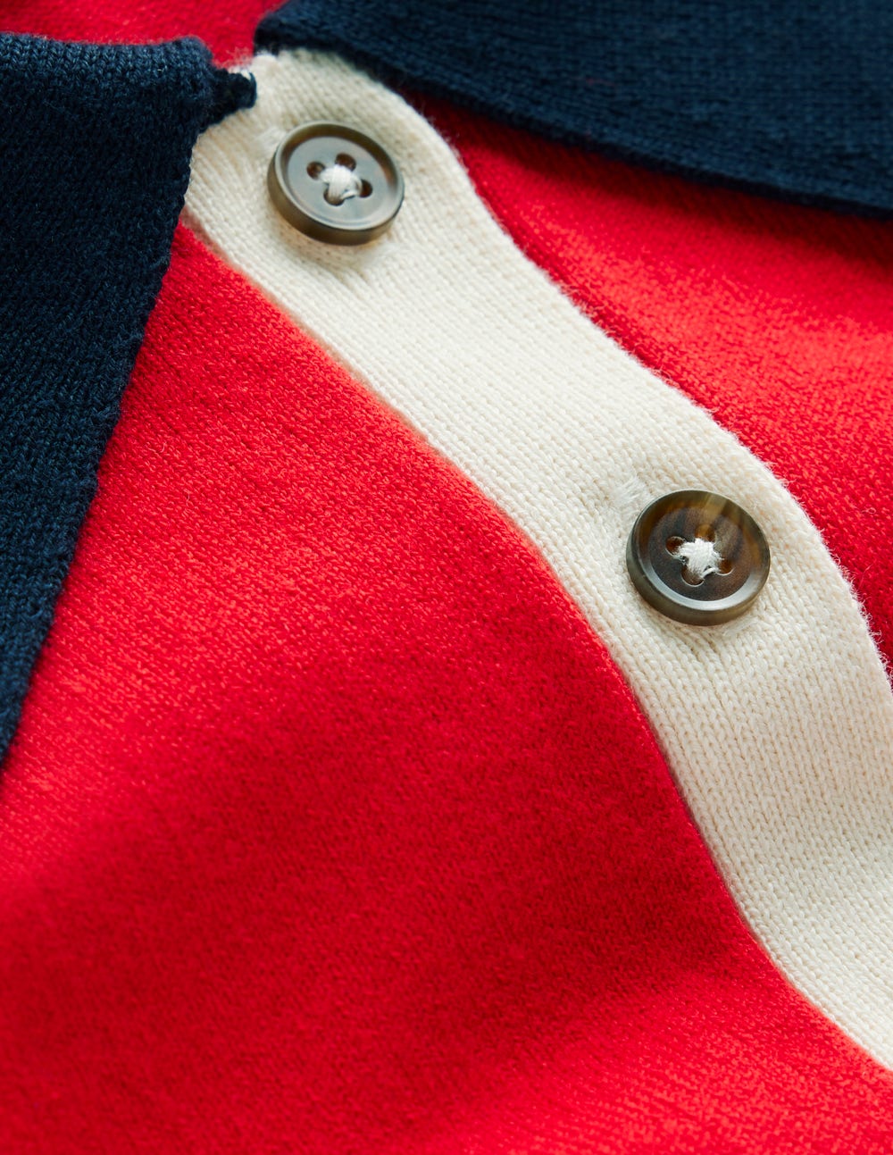 Lara Cotton Henley Jumper-Red - Image 6
