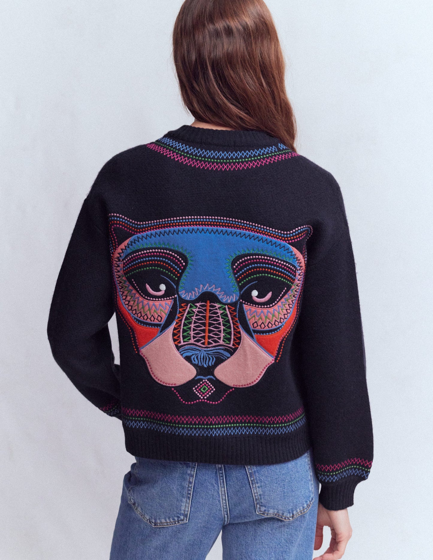 Abi Jacquard Cardigan-Navy, Tiger