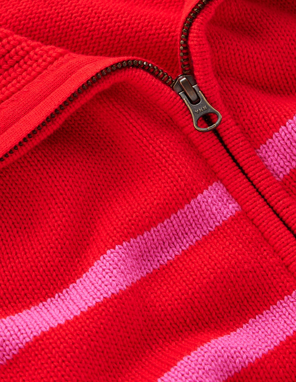 Lucy Half Zip Jumper-Pink/ Red - Image 6