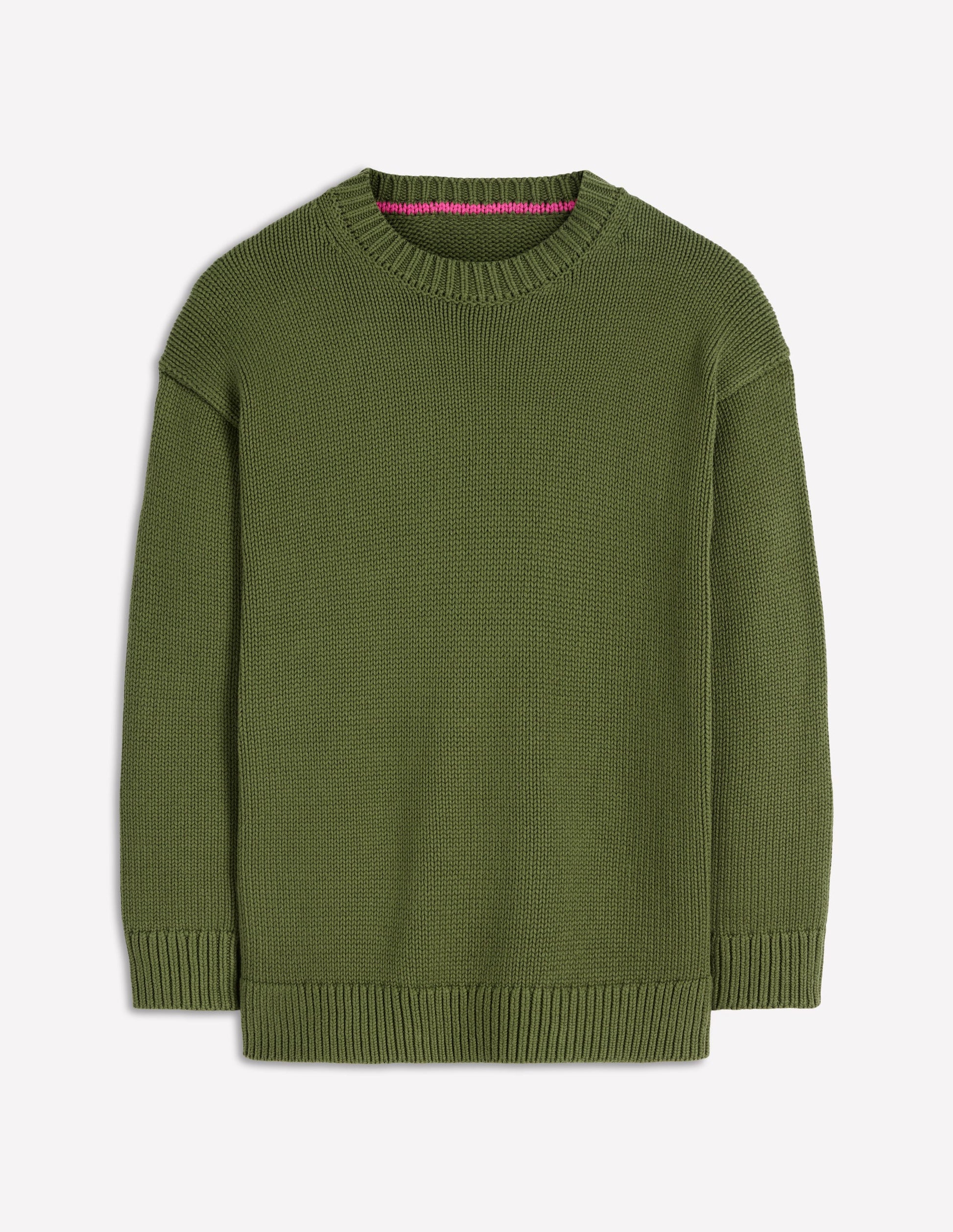 Lucy Oversized Cotton Jumper-Promenade Green-6