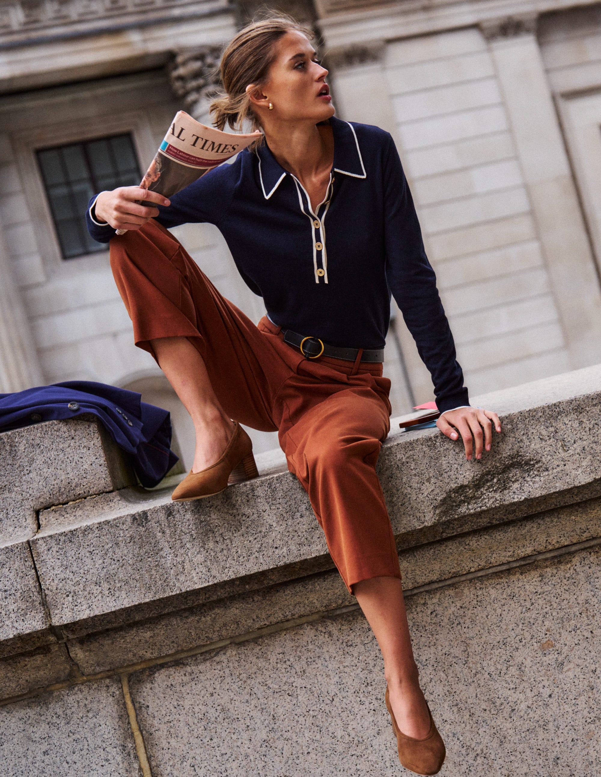 Liz Henley Jumper-Navy - Image 4