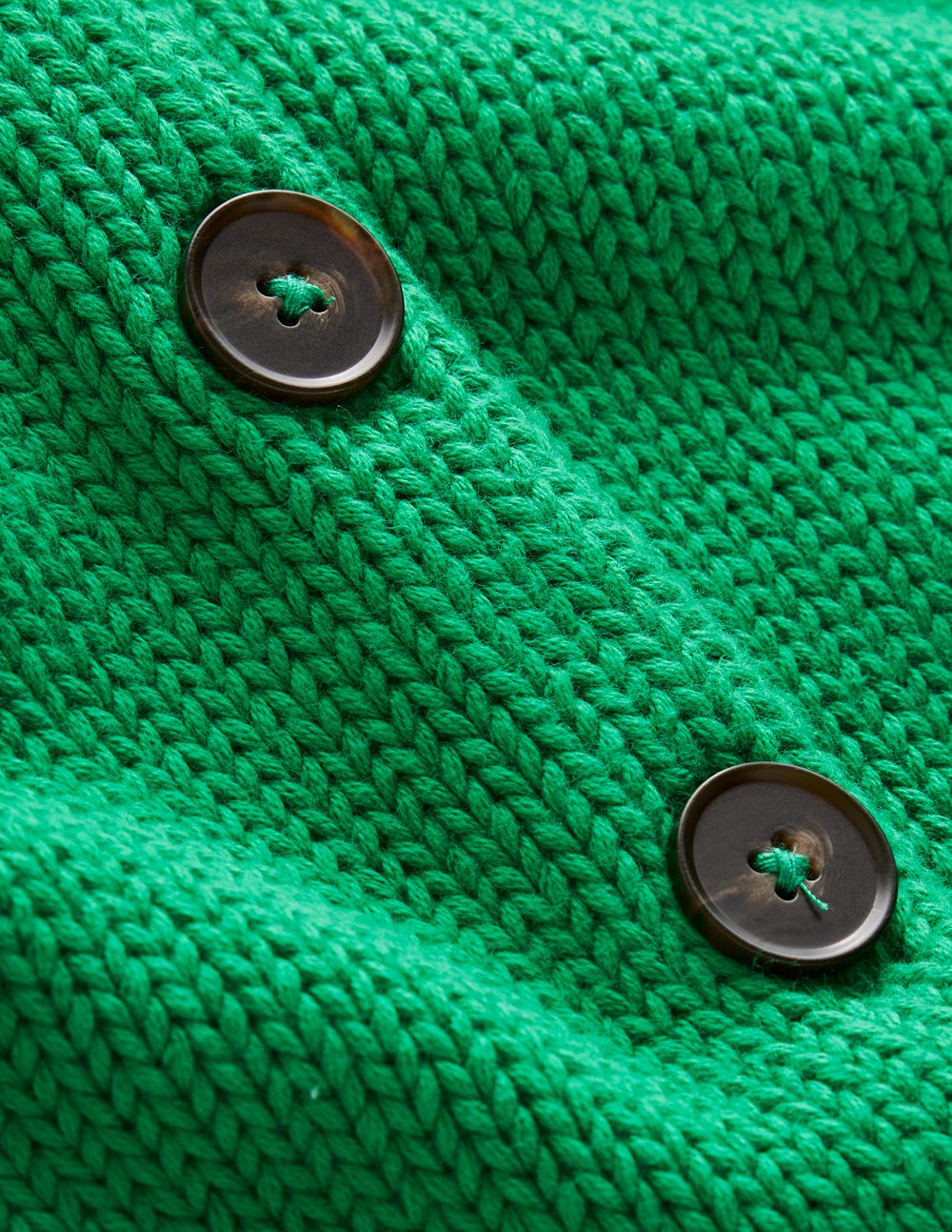 Lucy Chunky Cotton Cardigan-Rich Emerald-7
