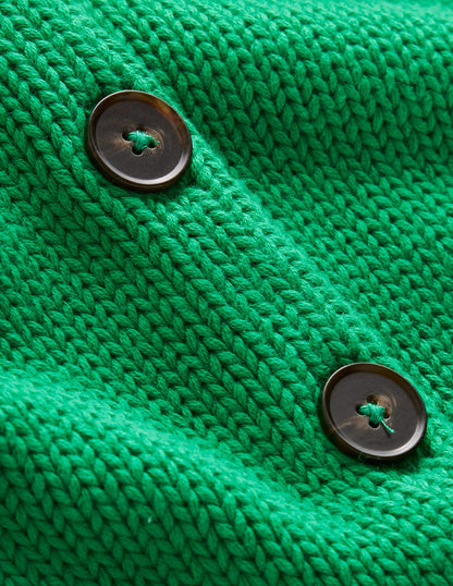 Lucy Chunky Cotton Cardigan-Rich Emerald-7