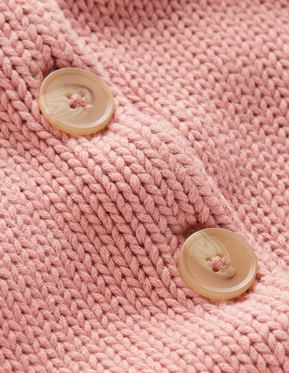 Lucy Chunky Cotton Cardigan-Pink-6