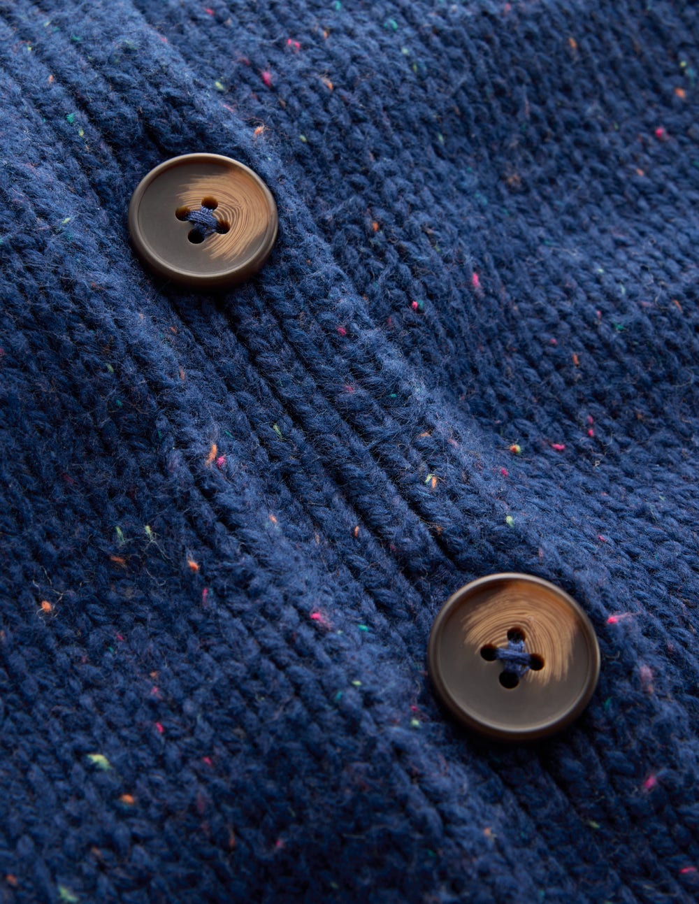 Davina Puff Sleeve Cardigan-Blue, Nep