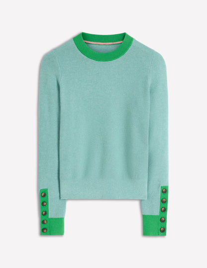 Grace Colour Block Jumper-Cloudy Jade Blue-5