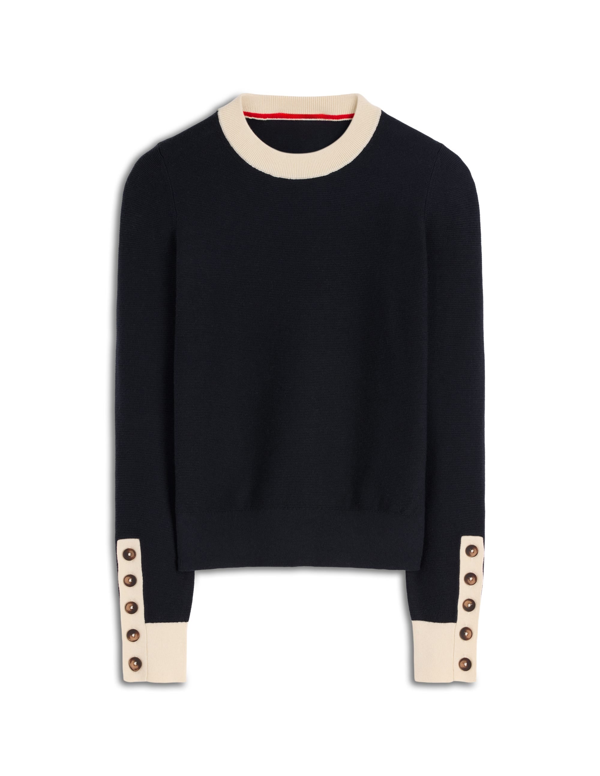 Grace Colour Block Jumper-Navy - Image 5