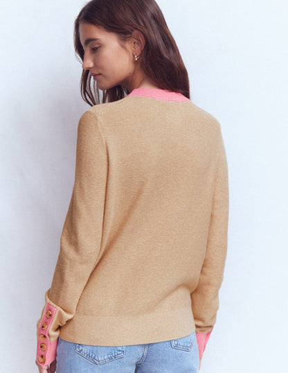 Grace Colour Block Jumper-Vellum-3