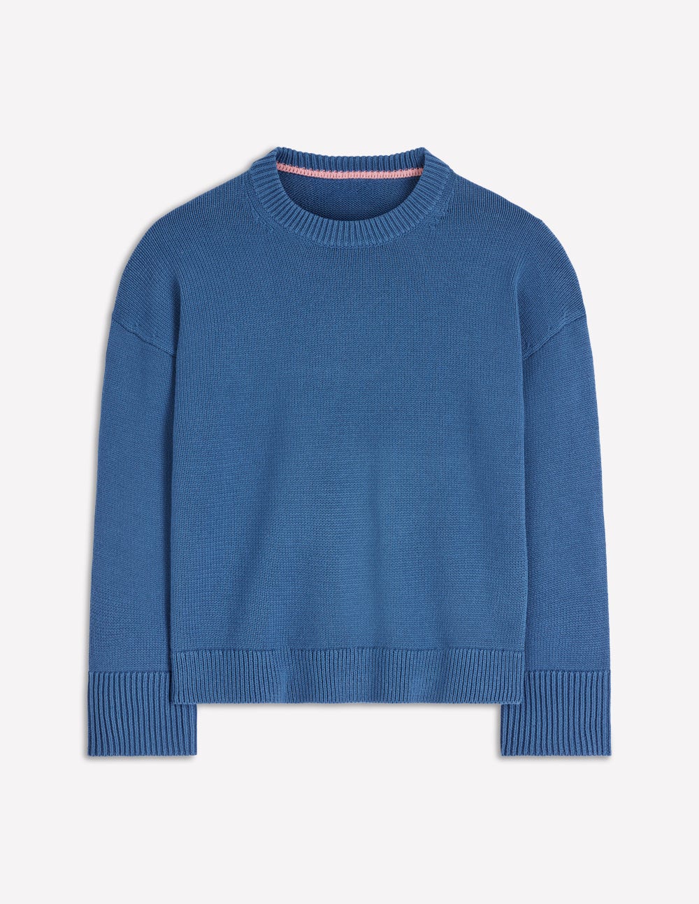 Lucy Relaxed Cotton Jumper-Denim Blue-5