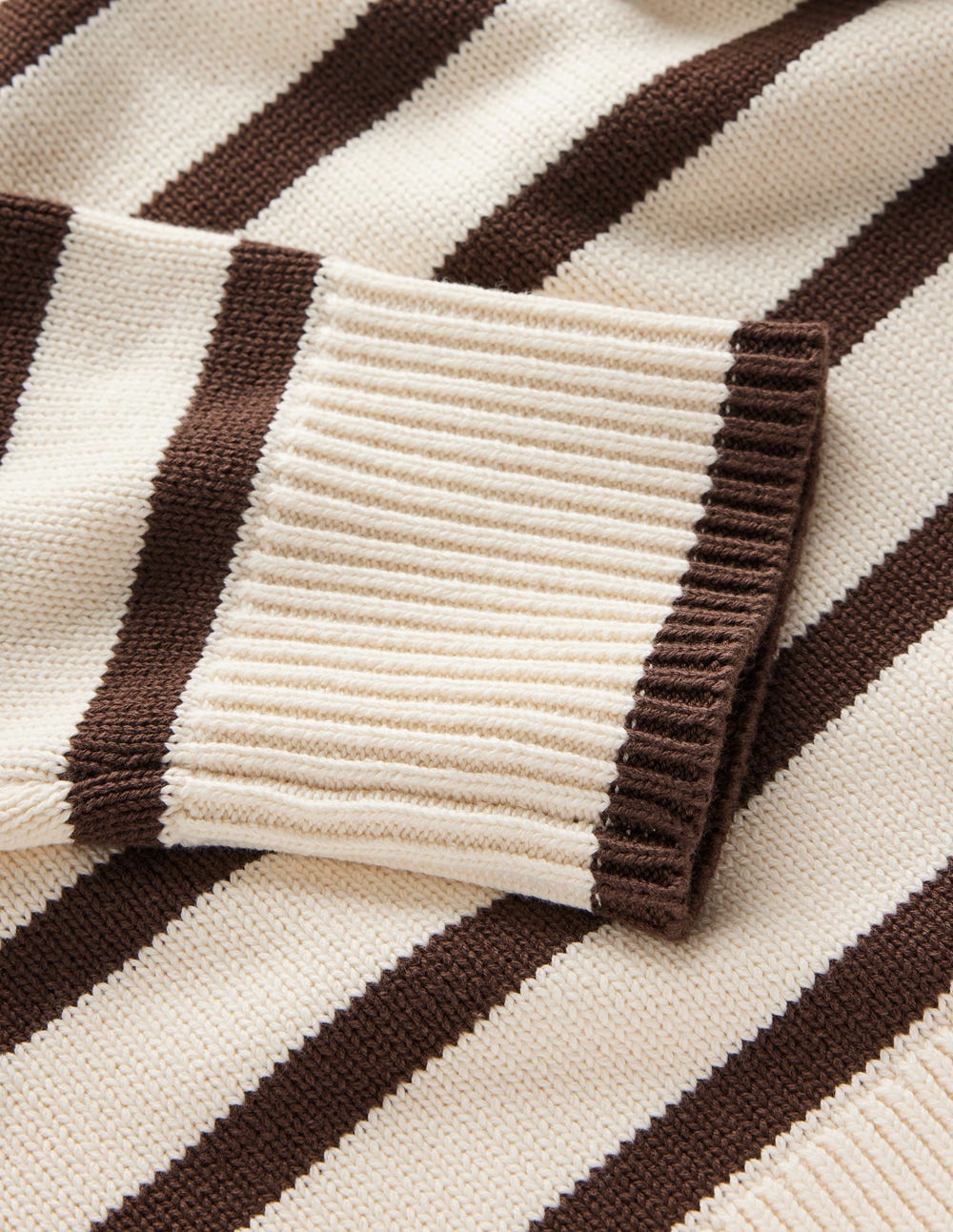 Lucy Relaxed Cotton Jumper-Ivory, Brown
