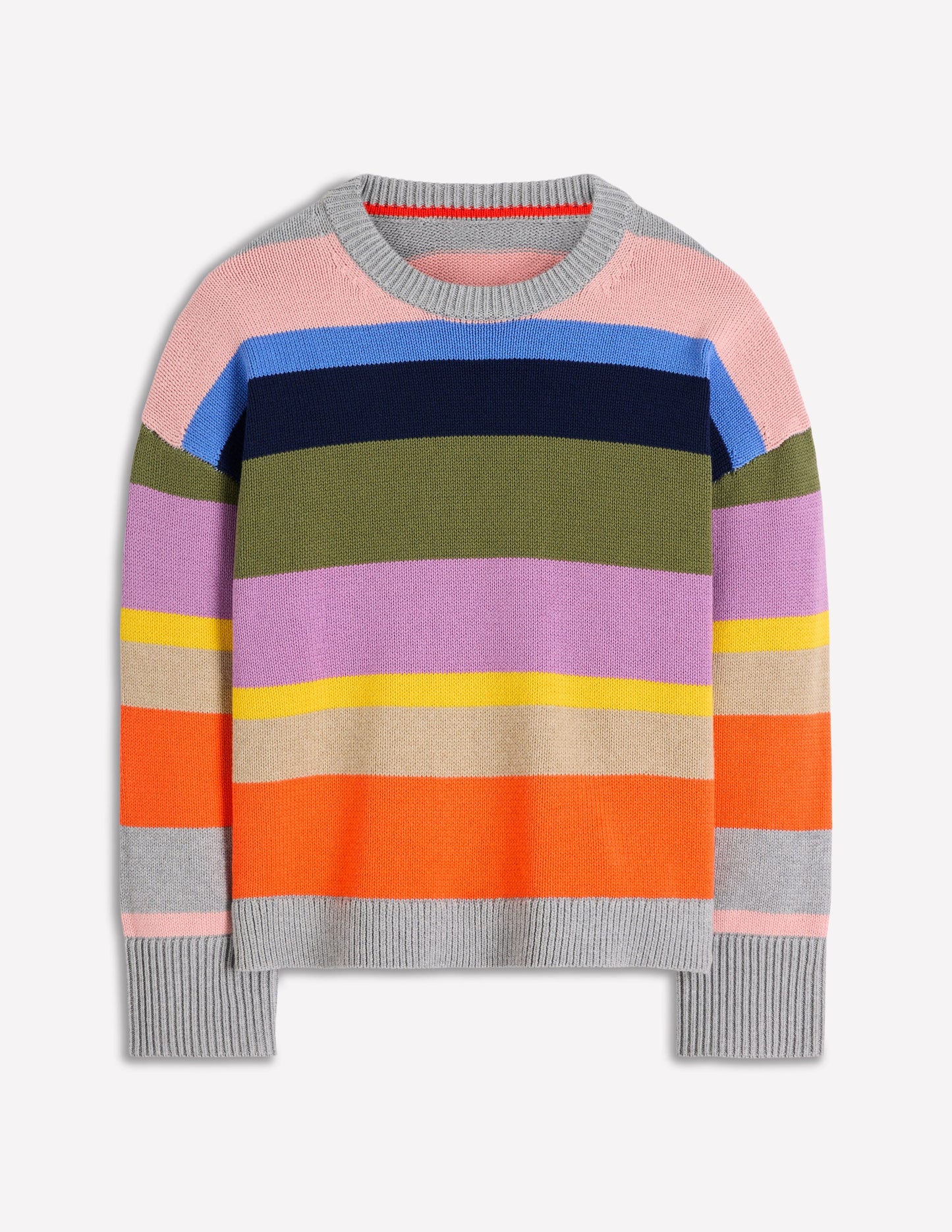 Lucy Relaxed Cotton Jumper-Mutli, Rainbow