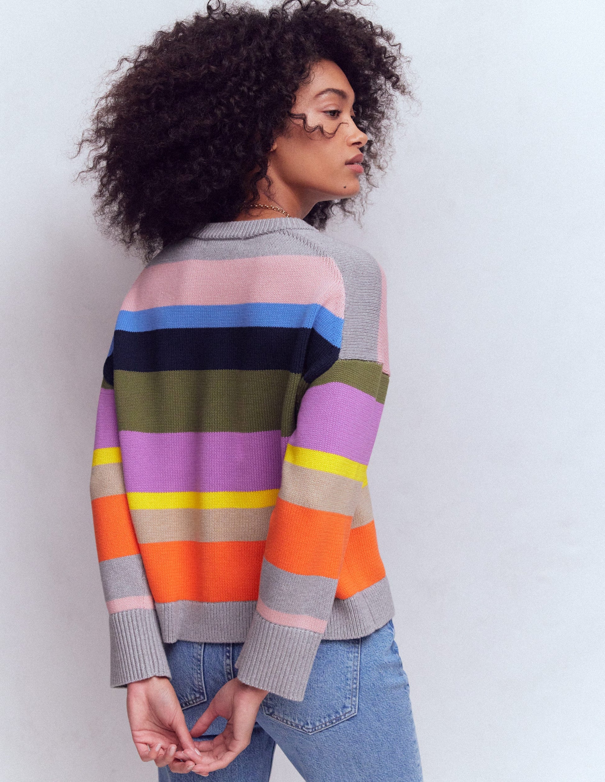 Lucy Relaxed Cotton Jumper-Mutli, Rainbow-4